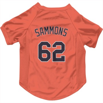 Bryan Sammons Orange  Dog & Cat Pet Jersey