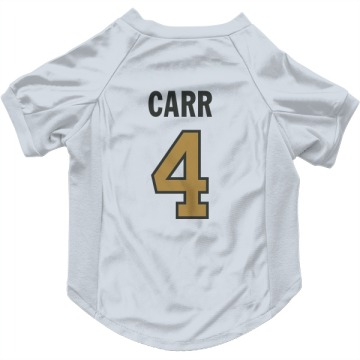 Derek Carr Gold   White  Dog & Cat Pet Jersey