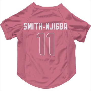 Jaxon Smith-Njigba Pink  Dog & Cat Pet Jersey