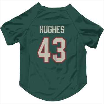 Quinn Hughes Green   Dark  Dog & Cat Pet Jersey